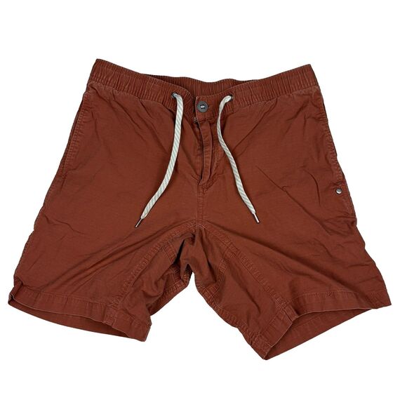 Vuori Ripstop Shorts Medium 7 Inch Dark Penny Brown Hiking Zip Pockets V370 - Picture 1 of 8